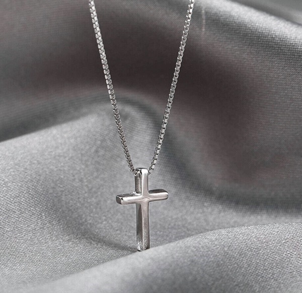 Tiny Cross Pendant 925 Sterling Silver Chain Necklace Womens Jewellery Gifts
